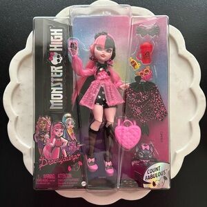 Mattel Monster High Pink and Black Doll with Accessories